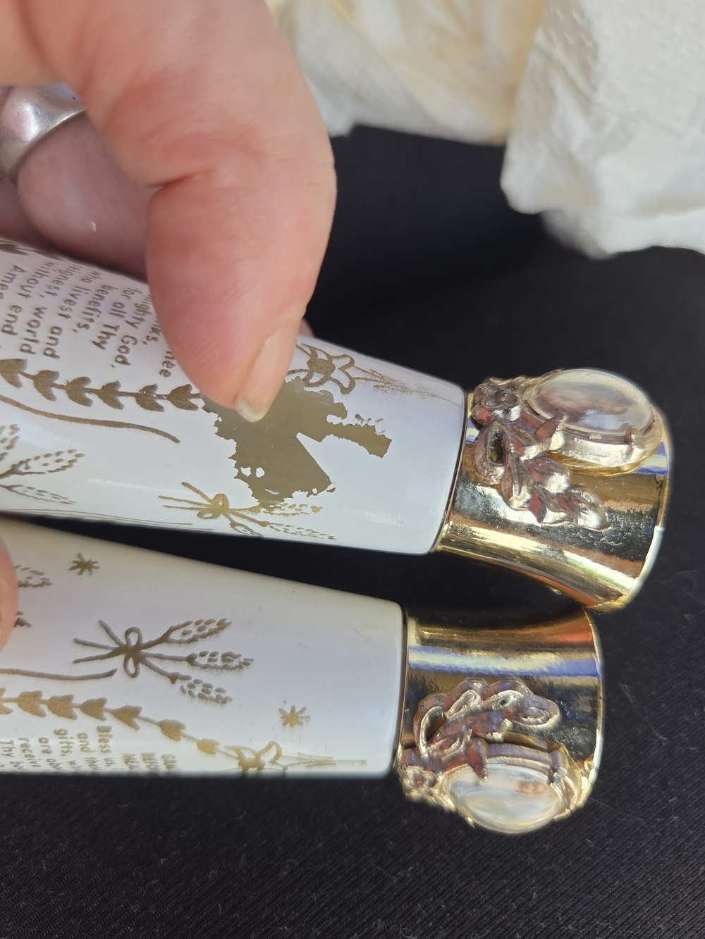 MCM Japan Ceramic Jesus Mary Grace Prayer Salt Pepper Shaker Set Christian